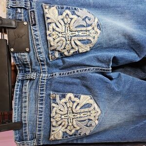Trinity Ranch sz 13 Bling Jeans. Cowgirl- western special! Embellished w/ cross.